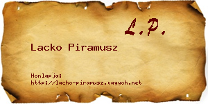 Lacko Piramusz névjegykártya